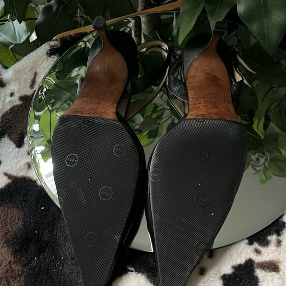 Jimmy Choo Black Leather Kitten Heels - Picture 5 of 8